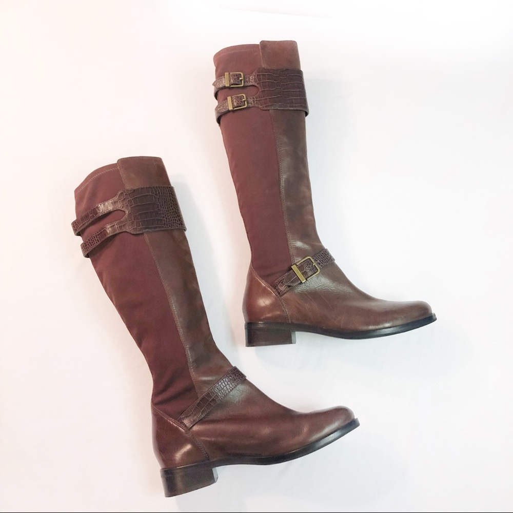 Cole Haan Boots Tennley Buckle Chestnut Brown 7.5B - Picture 3 of 8